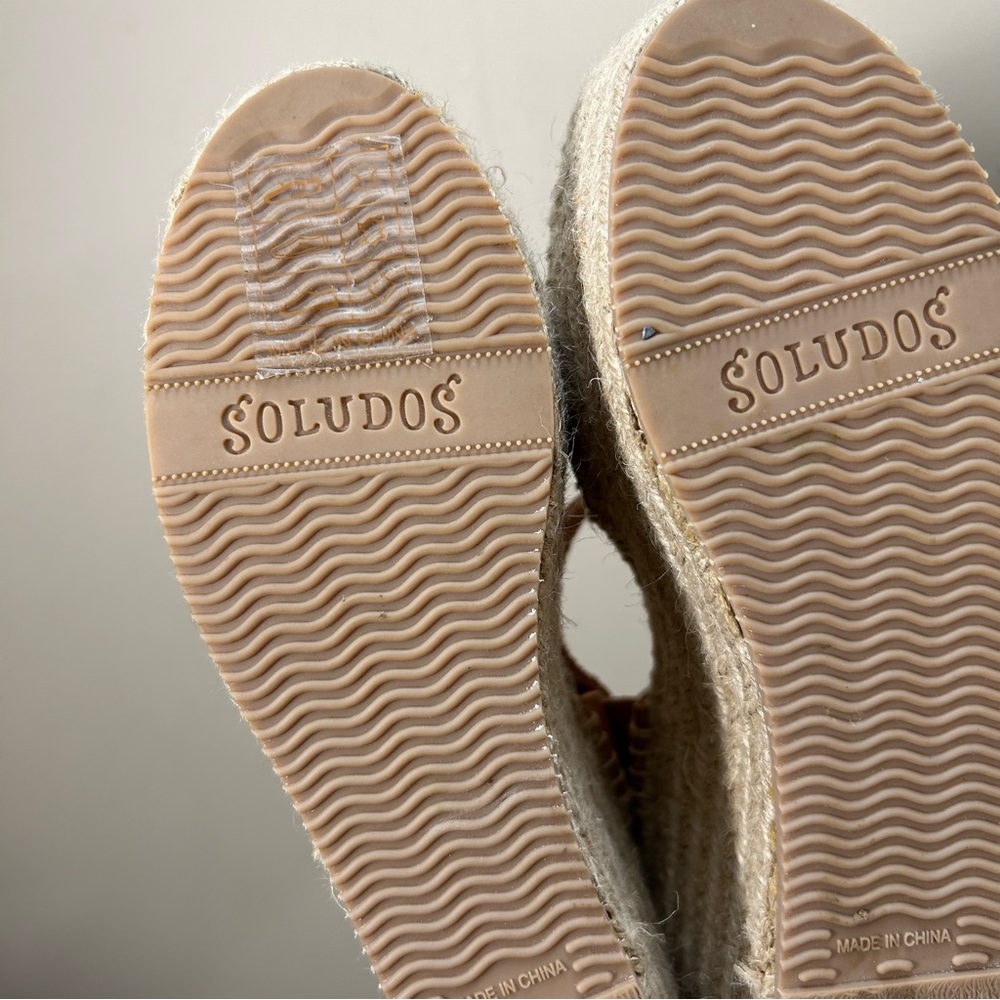 Madewell Cognac Leather Espadrille Wedge Sandals - Picture 10 of 11